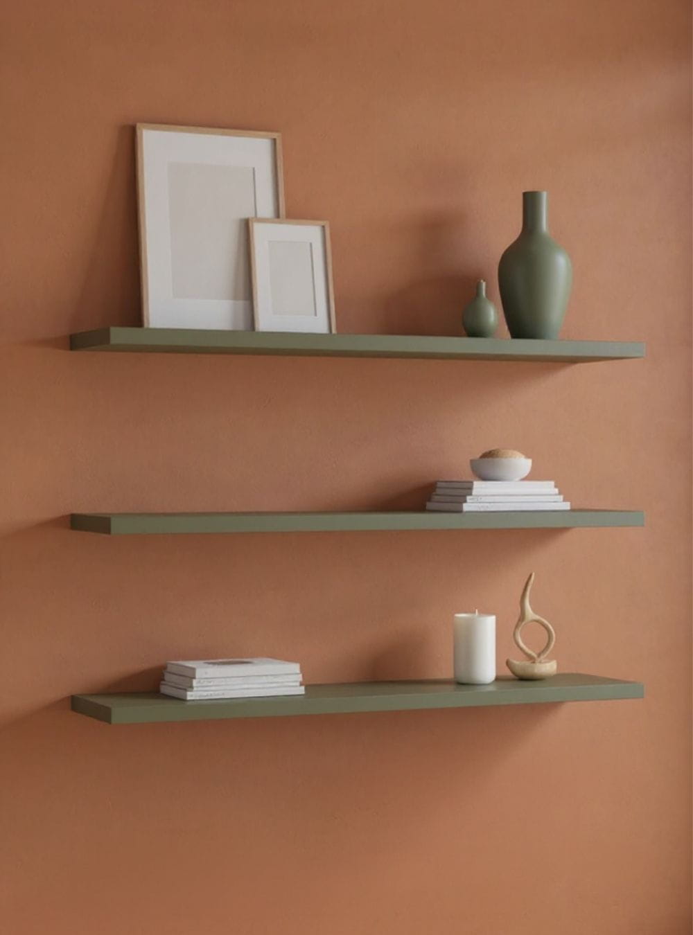 On Móveis Kit de 3 Prateleiras 180cm Mdf Verde - On Móveis