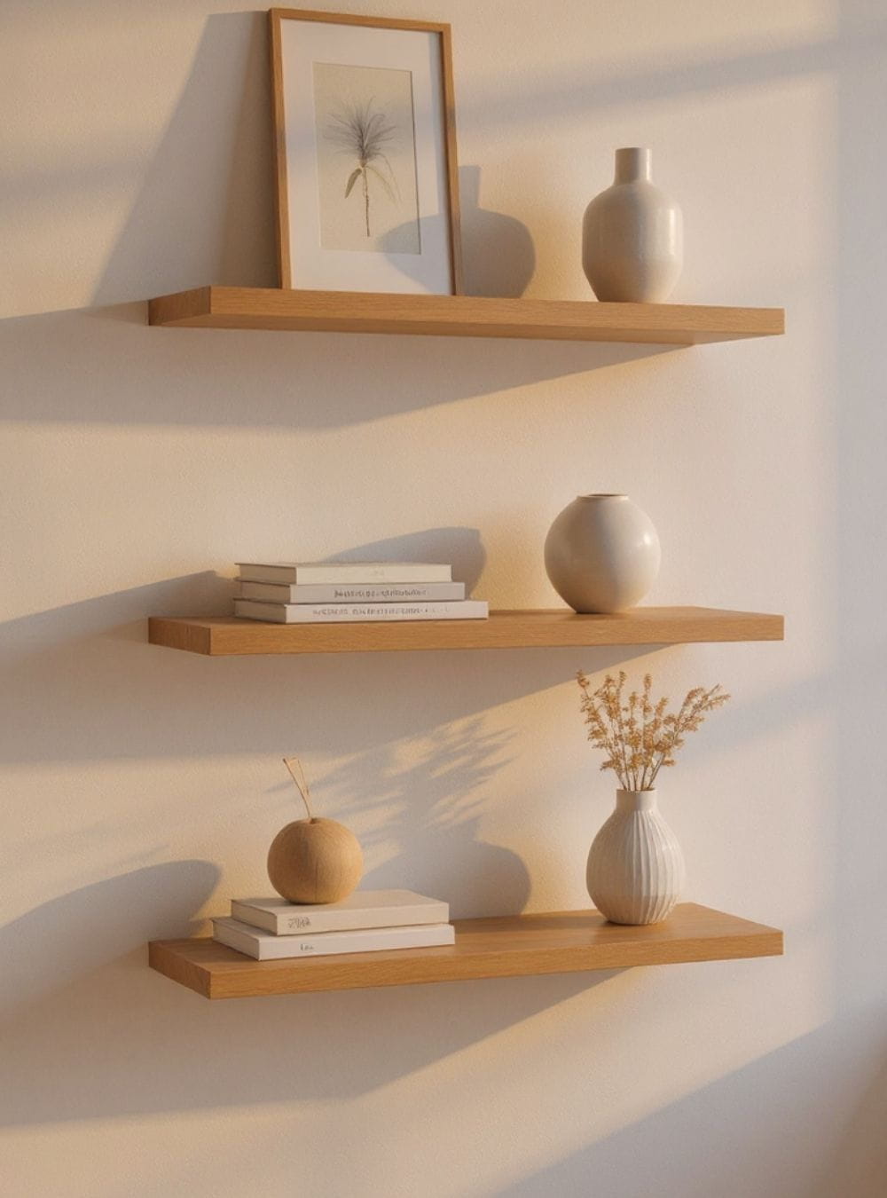 On Móveis Kit de 3 Prateleiras 60cm Mdf Freijó - On Móveis