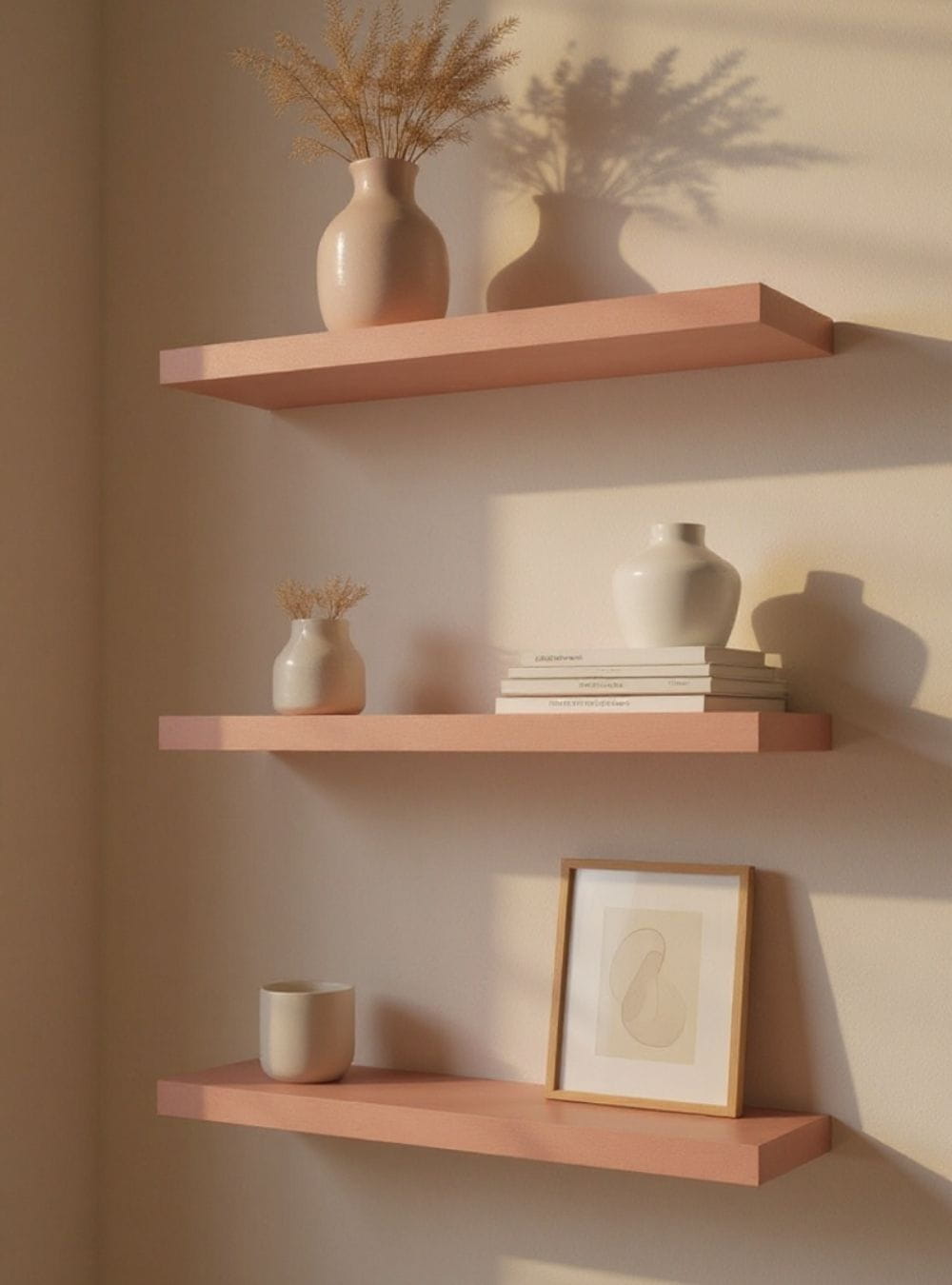 On Móveis Kit de 3 Prateleiras 60cm Mdf Rosa - On Móveis