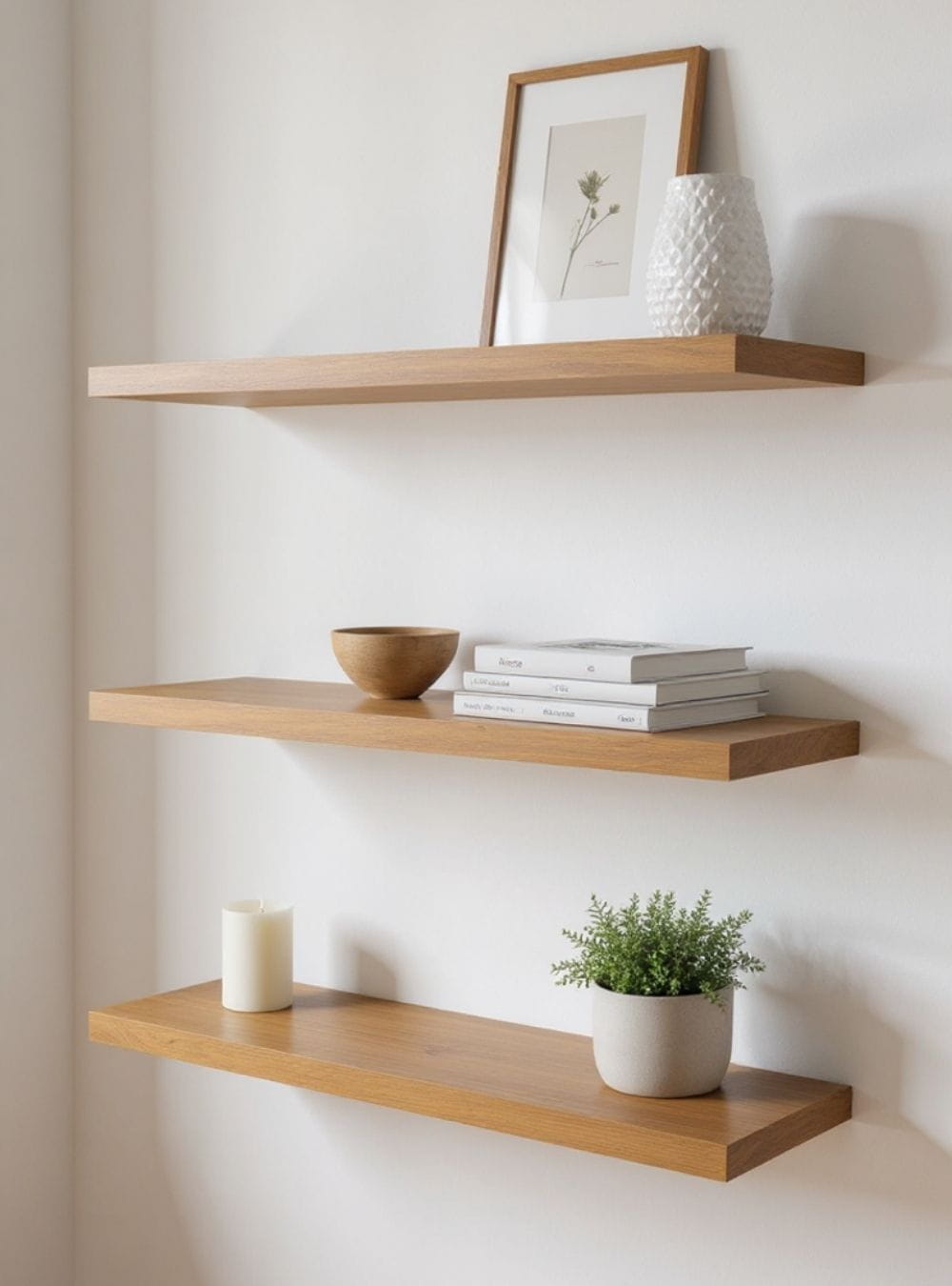 On Móveis Kit de 3 Prateleiras 80cm Mdf Freijó - On Móveis