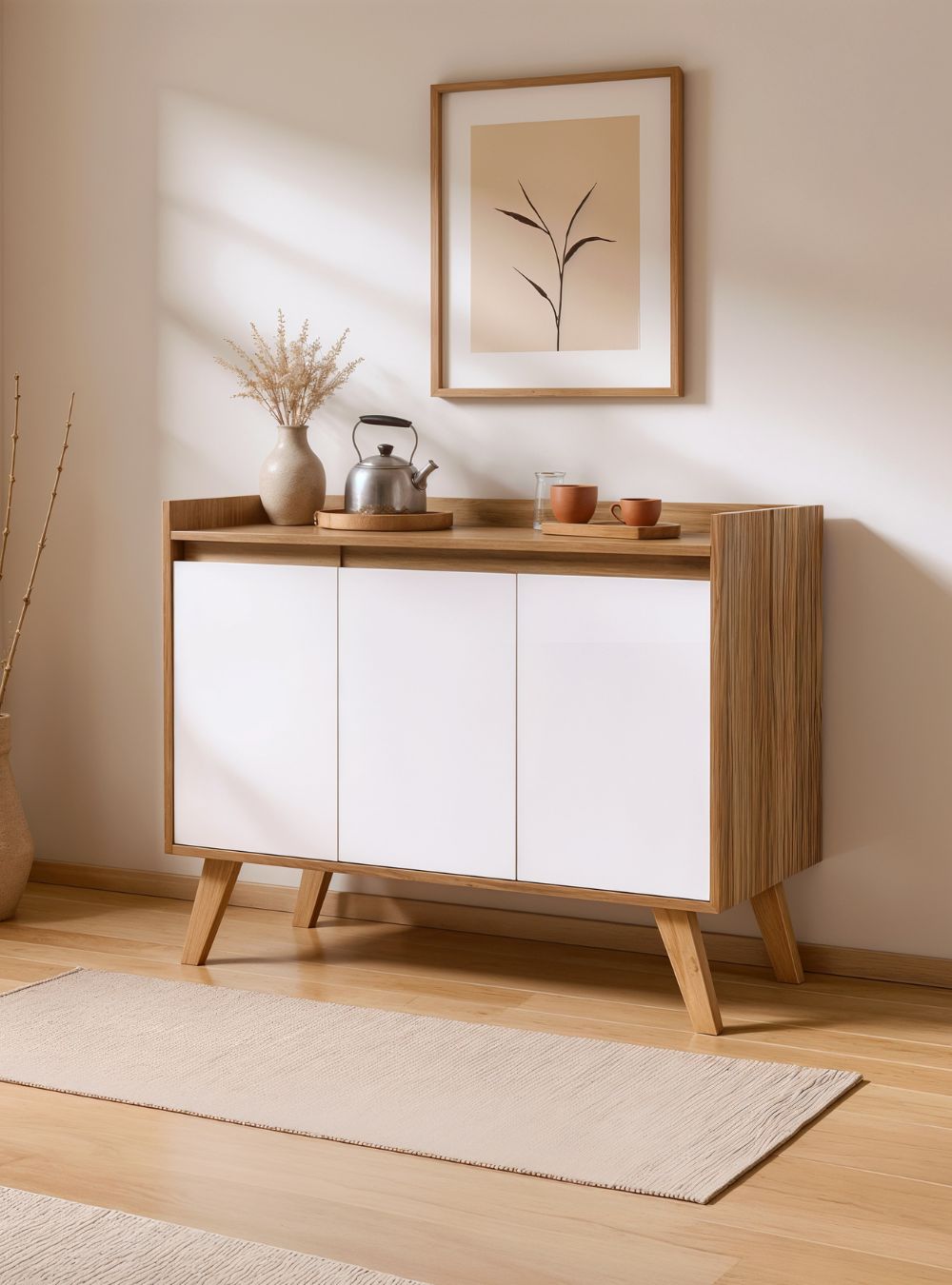 Aparador Buffet 90cm Retro Mdf Freijo Madri - On Móveis