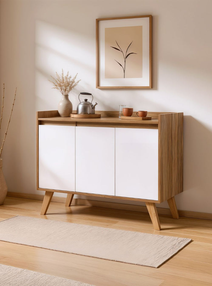 Aparador Buffet 90cm Retro Mdf Freijo Madri - On Móveis