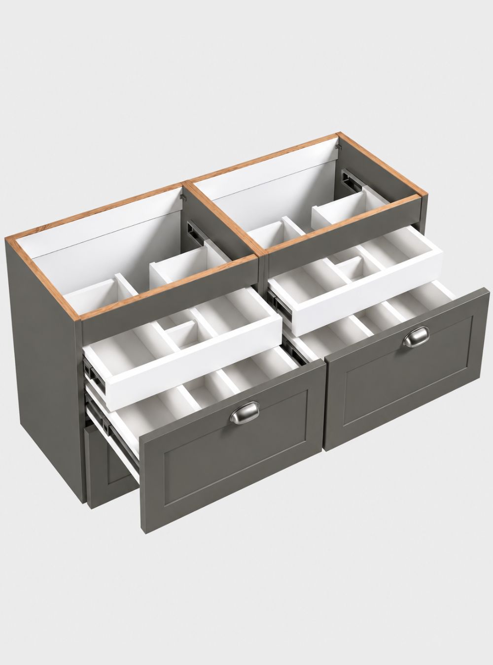 Gabinete para Banheiro com Tampo 120cm Retrô MDF Verde Milano