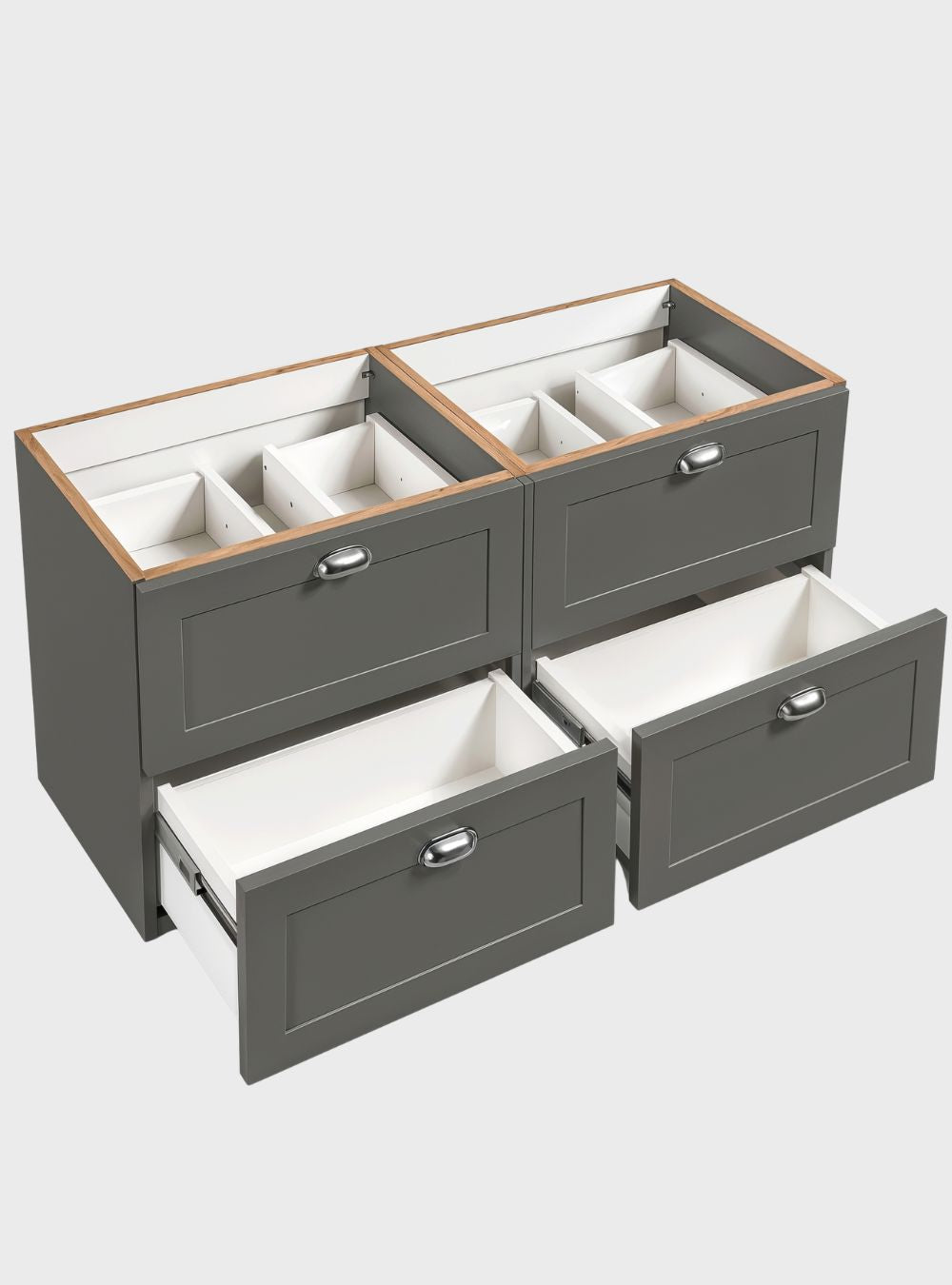 Gabinete para Banheiro com Tampo 120cm Retrô MDF Verde Milano