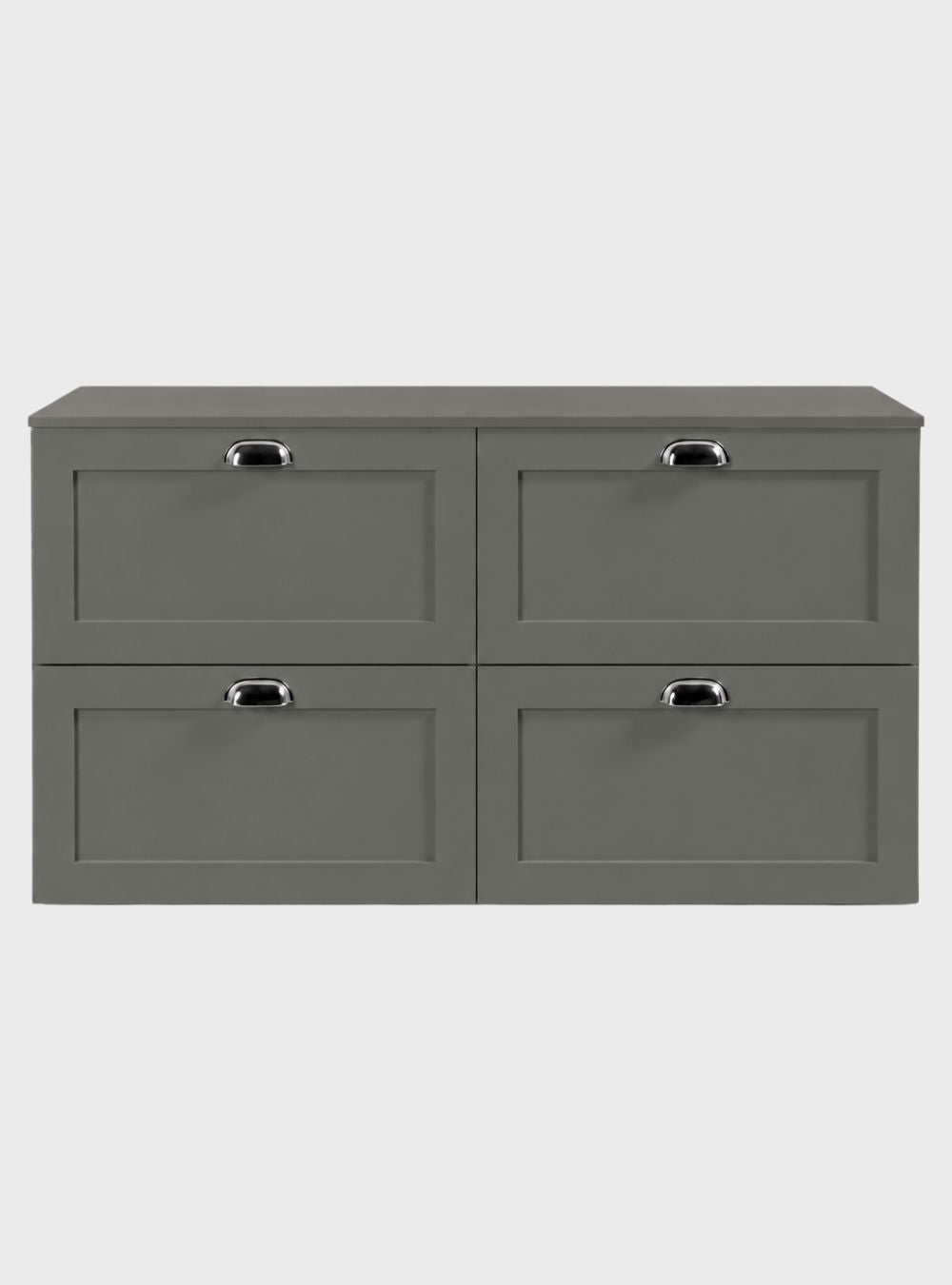 Gabinete para Banheiro com Tampo e Armário 120cm Retrô MDF Verde Milano