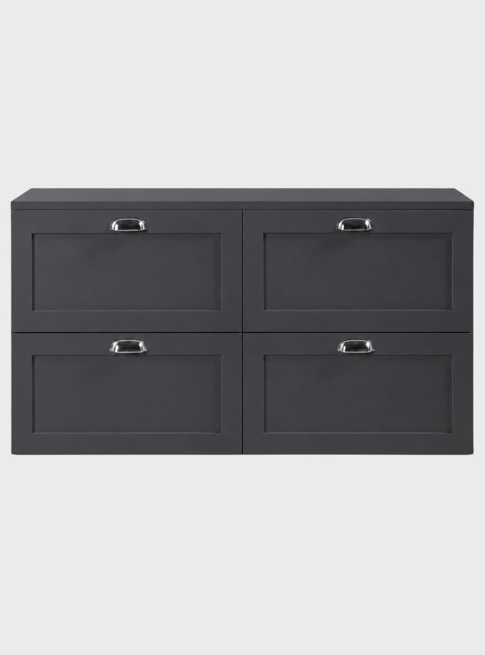 Gabinete para Banheiro com Tampo 120cm Retrô MDF Grafite Milano