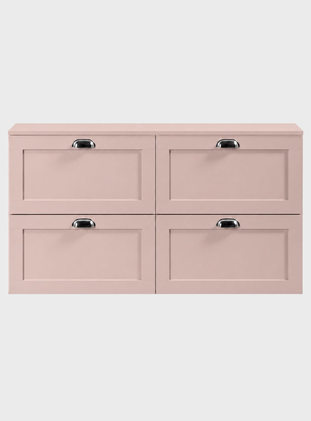 Gabinete para Banheiro com Tampo 120cm Retrô MDF Rosa Milano