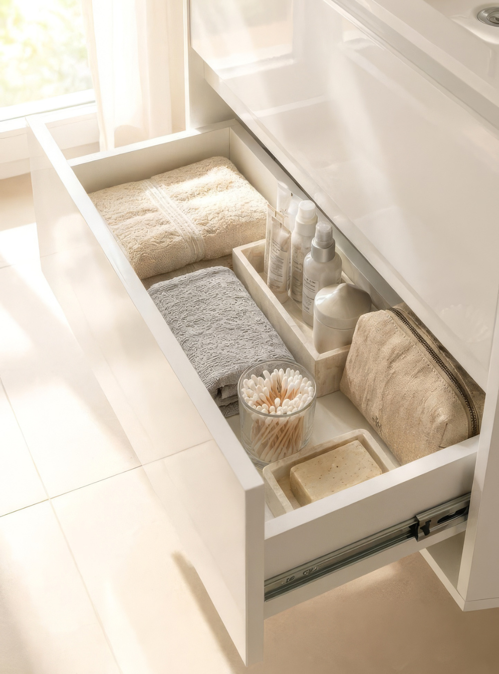 Gabinete para Banheiro com Espelho 80cm Mdf Branco Dubai - On Móveis
