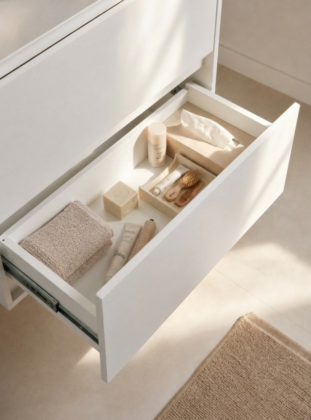 Gabinete para Banheiro 60cm Mdf Branco Dubai - On Móveis