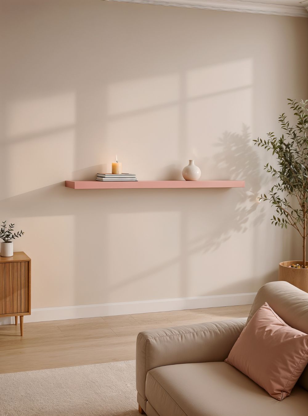 Rack para TV com Prateleira 150cm Retro Mdf Rosa Dallas - On Móveis