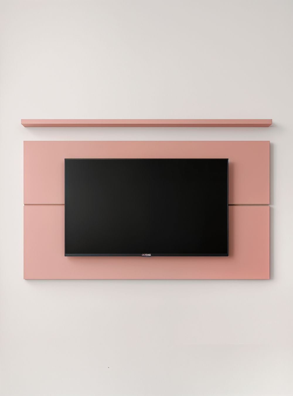 Painel para TV  com prateleira 180cm Retro Mdf Rosa Dallas - On Móveis