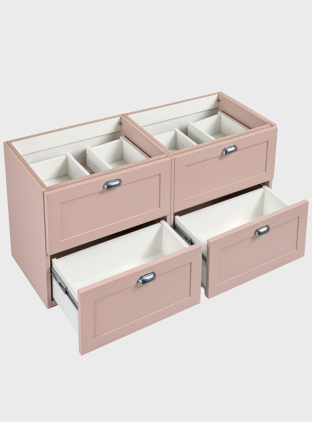 Gabinete para Banheiro com Tampo 120cm Retrô MDF Rosa Milano