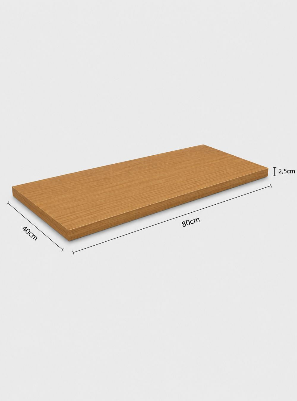 Tampo Mdf 80 x 40 x 2,5cm Freijó - On Móveis
