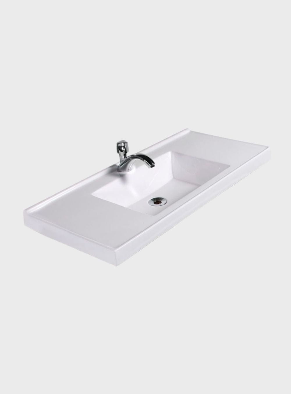 Pia de Banheiro Embutir 80cm Branco Milano - On Móveis