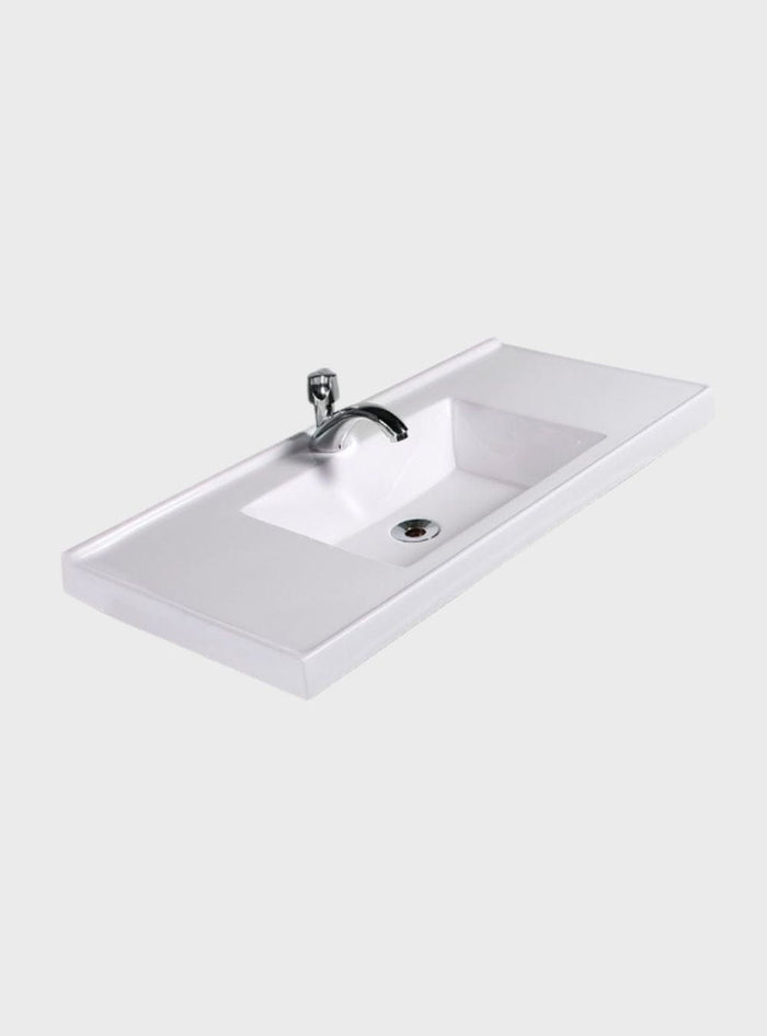 Pia de Banheiro Embutir 80cm Branco Milano - On Móveis