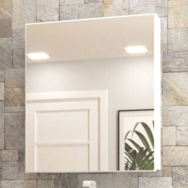 On Móveis Armário para Banheiro com Espelho 60cm Mdf Branco - On Móveis