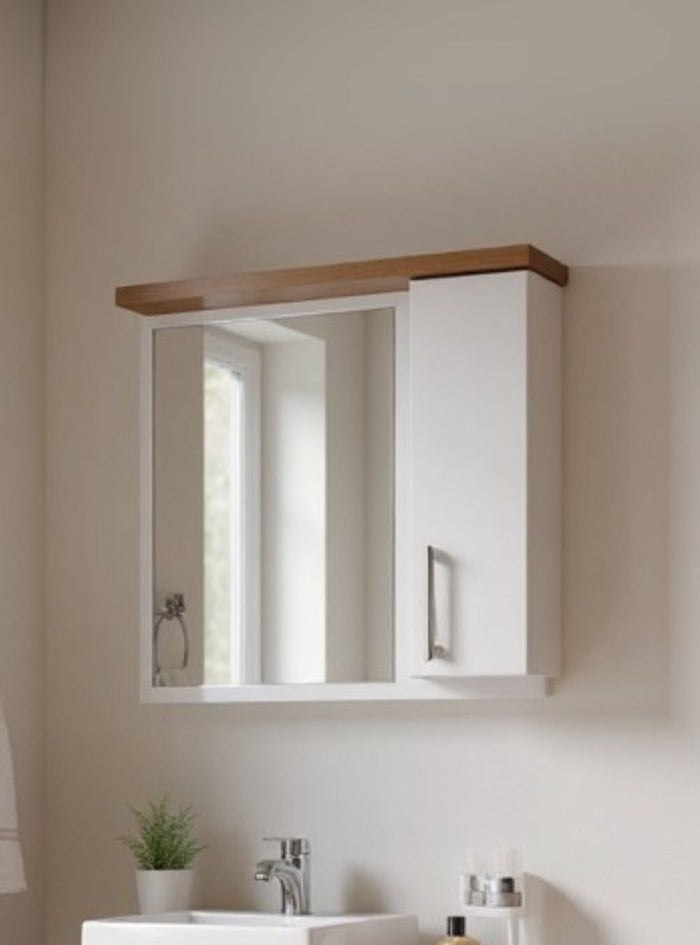 Espelheira para Banheiro 60cm Mdf Freijo Paris - On Móveis