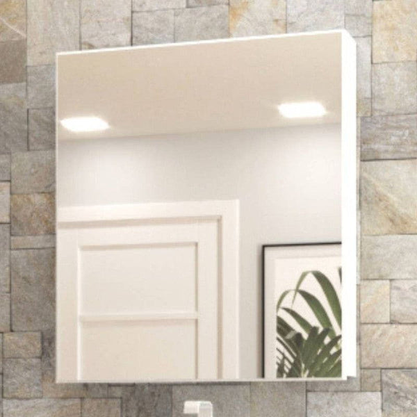 On Móveis Armários para banheiro Armário para Banheiro com Espelho 60cm Mdf Branco - On Móveis