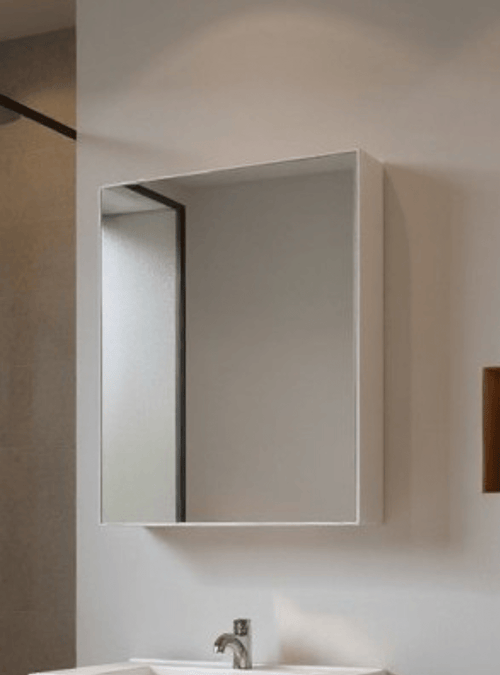 Armário para Banheiro com Espelho 60cm Mdf Branco - On Móveis