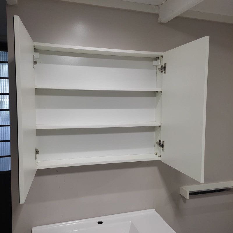 On Móveis Armários para banheiro Armário para Banheiro com Espelho 80cm Mdf Branco - On Móveis