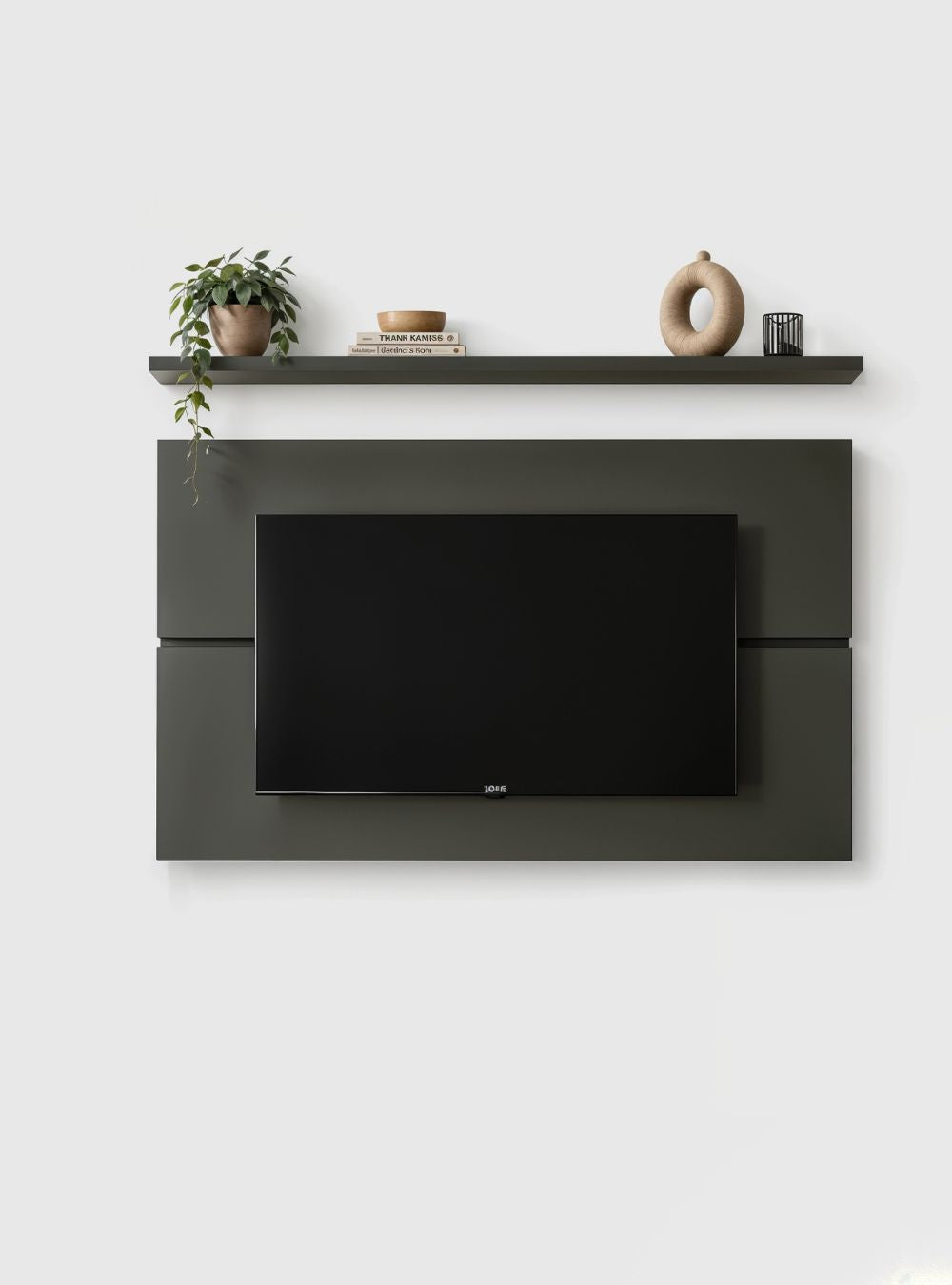 Painel para TV  com prateleira 150cm Retro Mdf Verde Dallas - On Móveis
