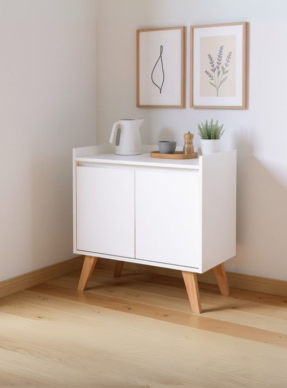 On Móveis Buffets Aparador Buffet 60cm Retro Mdf Branco Madri - On Móveis