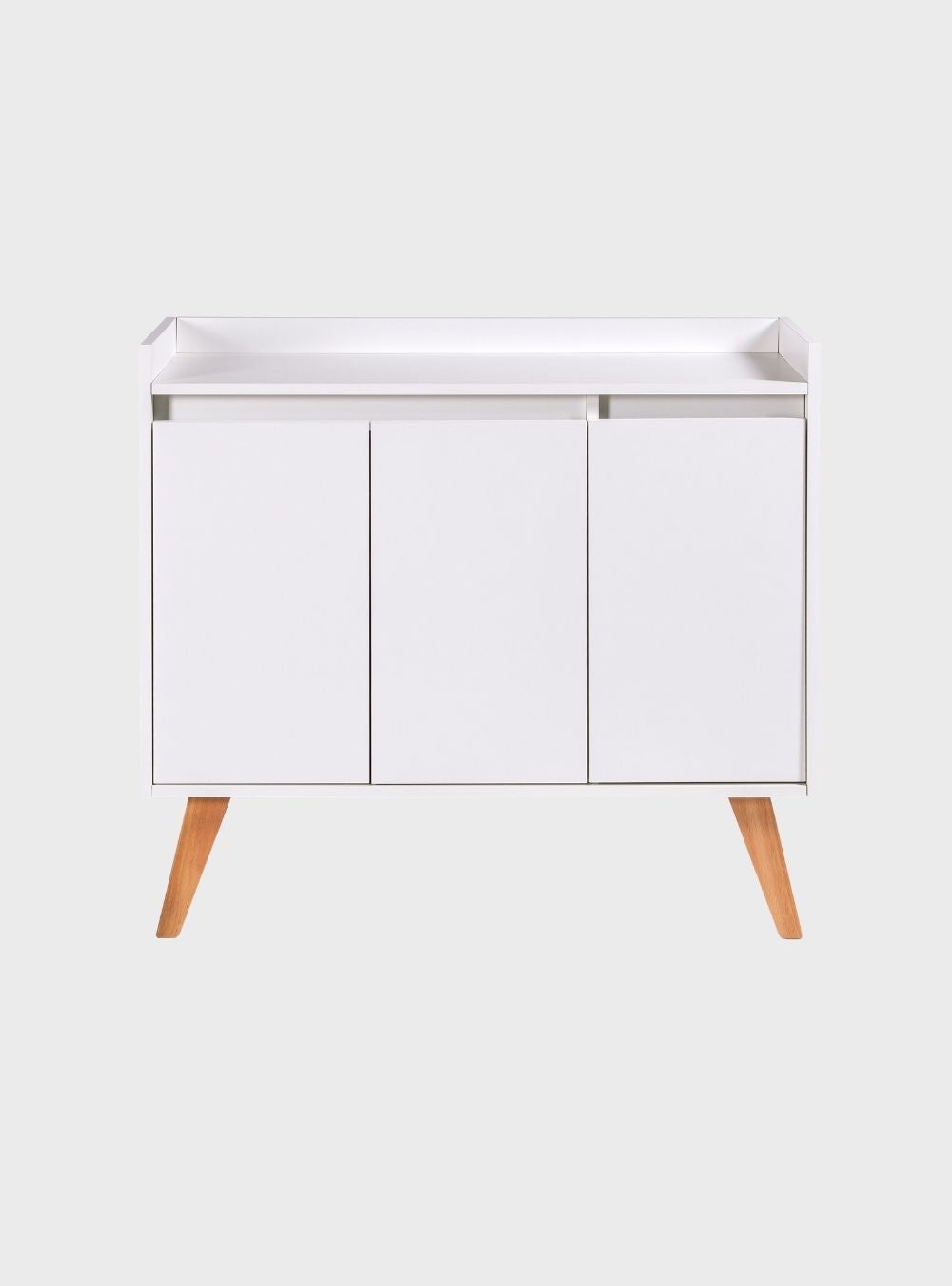 Aparador Buffet 90cm Retro Mdf Branco Madri - On Móveis