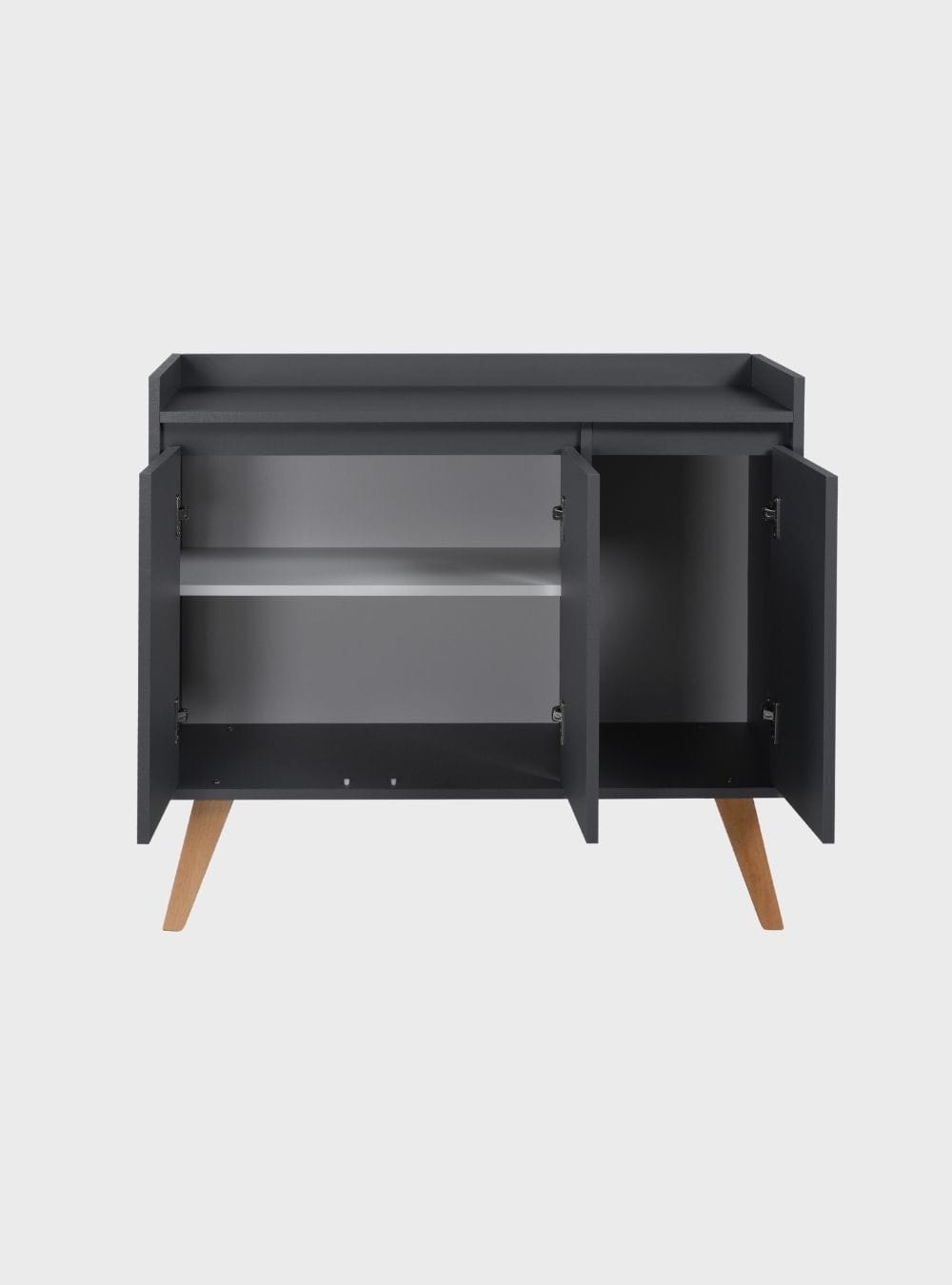 On Móveis Buffets Aparador Buffet 90cm Retro Mdf Grafite Madri - On Móveis