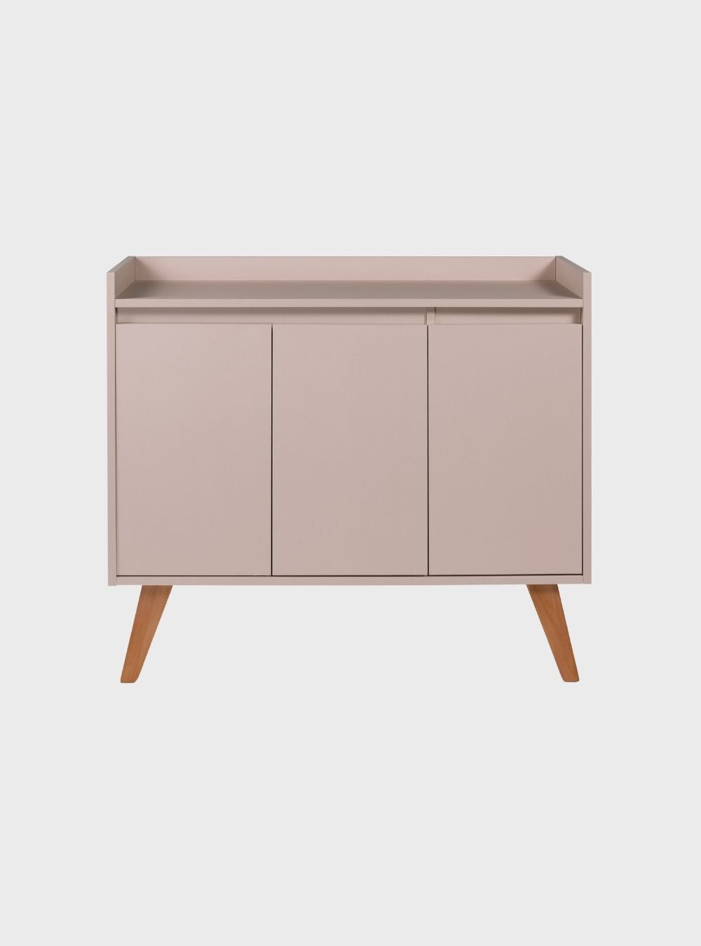 Aparador Buffet 90cm Retro Mdf Rosa Madri - On Móveis