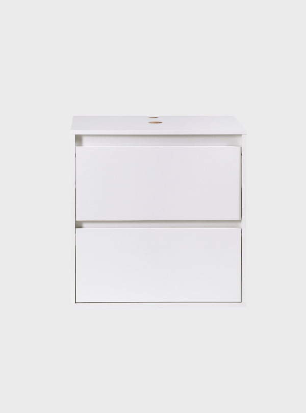 On Móveis Conjuntos de móveis para banheiro Gabinete para Banheiro 60cm Mdf Branco Dubai - On Móveis