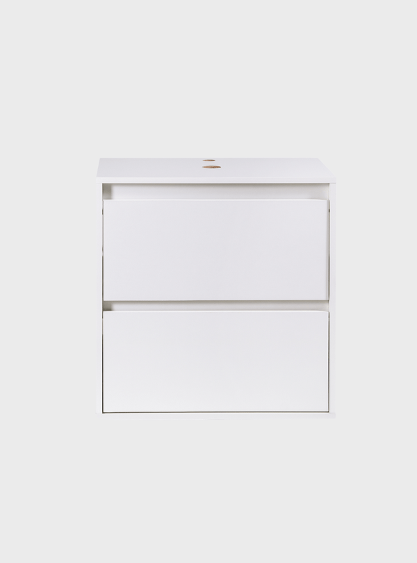 On Móveis Conjuntos de móveis para banheiro Gabinete para Banheiro 60cm Mdf Branco Dubai - On Móveis