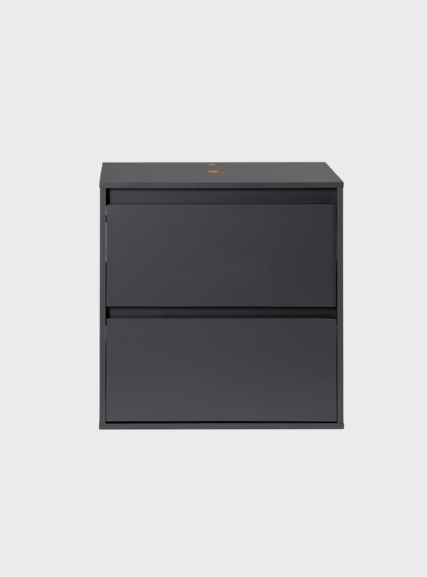 On Móveis Conjuntos de móveis para banheiro Gabinete para Banheiro 60cm Mdf Grafite Dubai - On Móveis