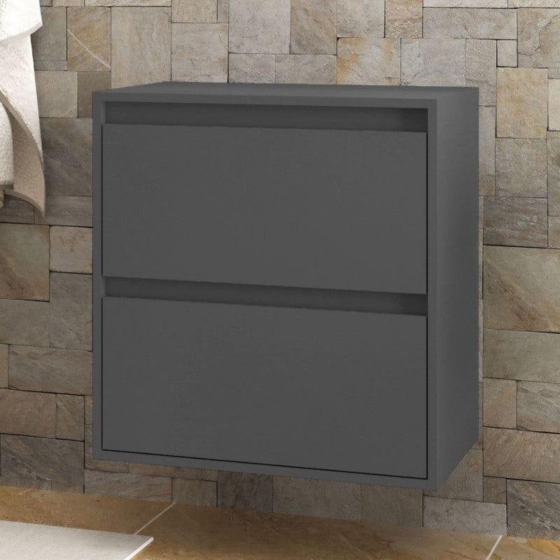 On Móveis Conjuntos de móveis para banheiro Gabinete para Banheiro 60cm Mdf Grafite Dubai - On Móveis