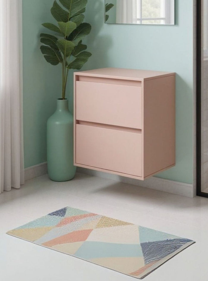 Gabinete para Banheiro 60cm Mdf Rosa Dubai - On Móveis
