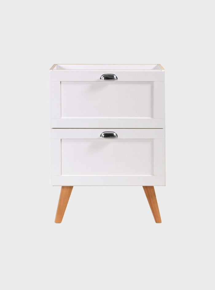 Gabinete para Banheiro 60cm Retro Mdf Branco Milano - On Móveis