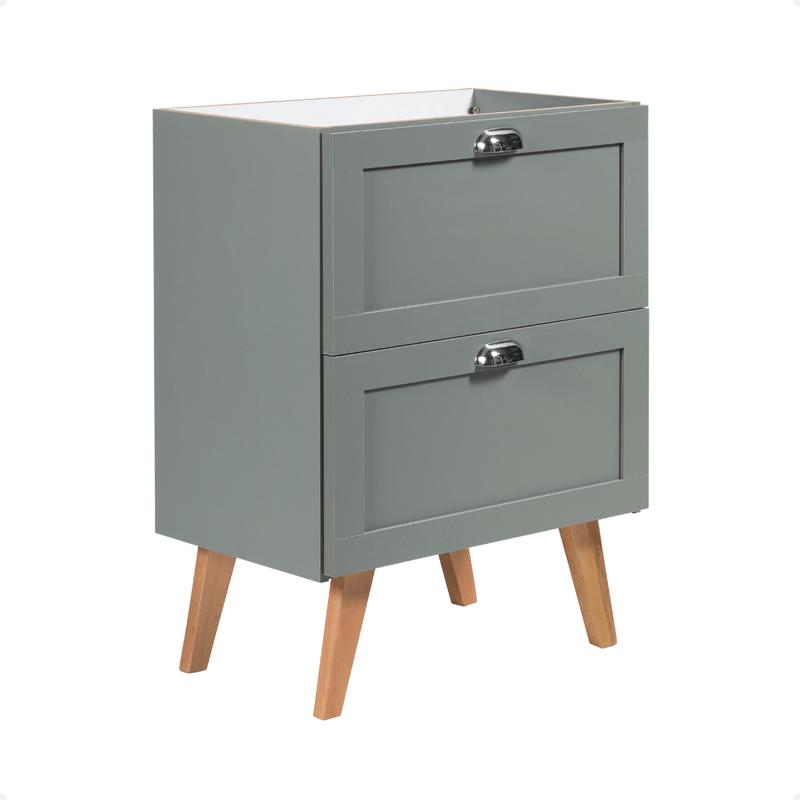 On Móveis Conjuntos de móveis para banheiro Gabinete para Banheiro 60cm Retro Mdf Verde Milano - On Móveis