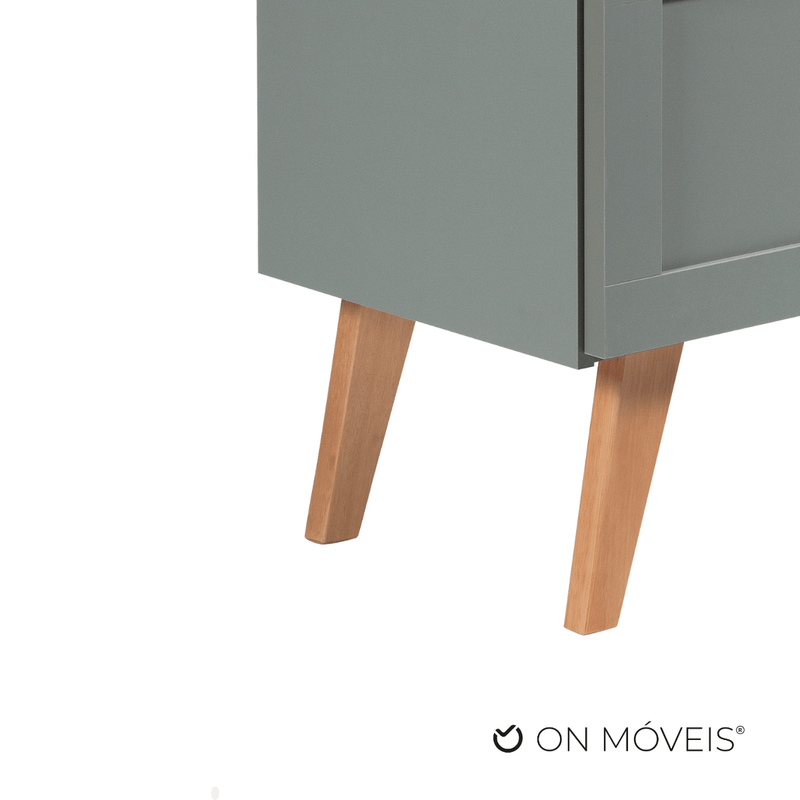 On Móveis Conjuntos de móveis para banheiro Gabinete para Banheiro 60cm Retro Mdf Verde Milano - On Móveis