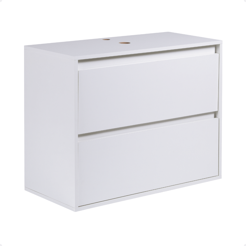 On Móveis Conjuntos de móveis para banheiro Gabinete para Banheiro 80cm Mdf Branco Dubai - On Móveis