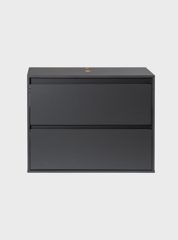 On Móveis Conjuntos de móveis para banheiro Gabinete para Banheiro 80cm Mdf Grafite Dubai - On Móveis