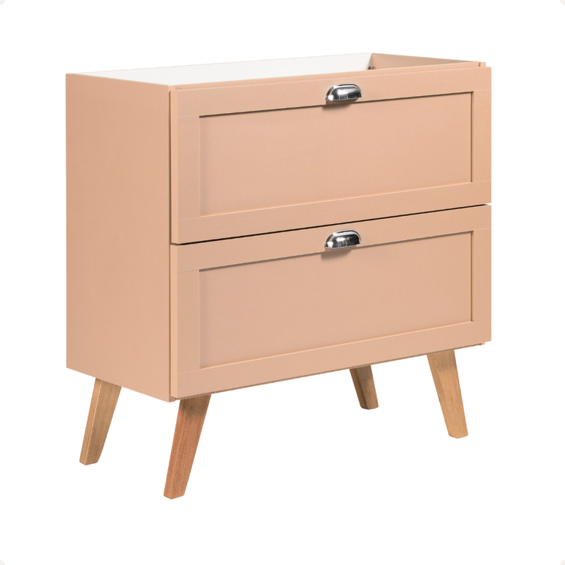 On Móveis Conjuntos de móveis para banheiro Gabinete para Banheiro 80cm Retro Mdf Salmao Milano - On Móveis