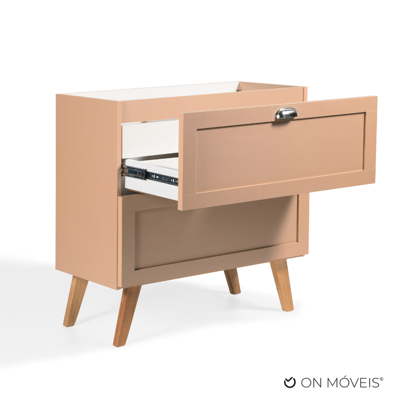 On Móveis Conjuntos de móveis para banheiro Gabinete para Banheiro 80cm Retro Mdf Salmao Milano - On Móveis