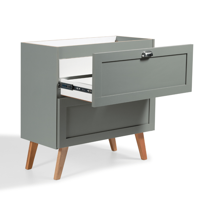 On Móveis Conjuntos de móveis para banheiro Gabinete para Banheiro 80cm Retro Mdf Verde Milano - On Móveis