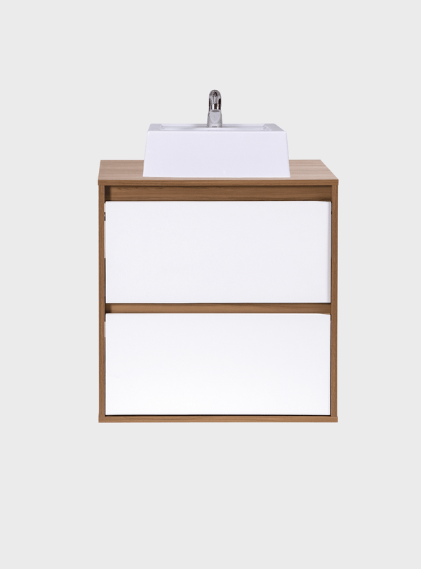 On Móveis Conjuntos de móveis para banheiro Gabinete para Banheiro com Cuba 60cm Mdf Freijo Dubai - On Móveis