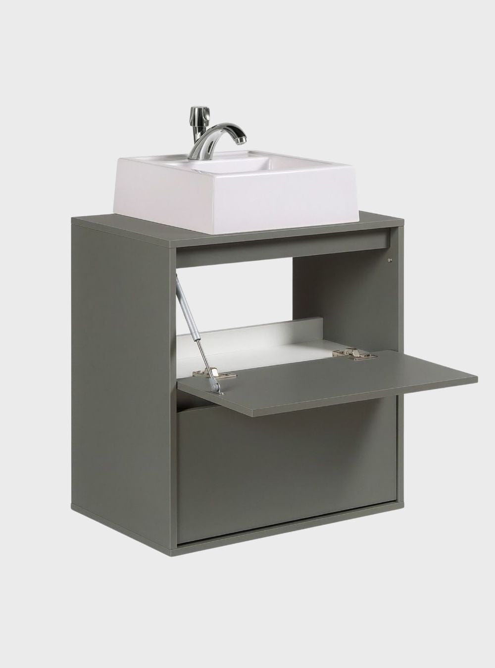 On Móveis Conjuntos de móveis para banheiro Gabinete para Banheiro com Cuba 60cm Mdf Verde Dubai - On Móveis