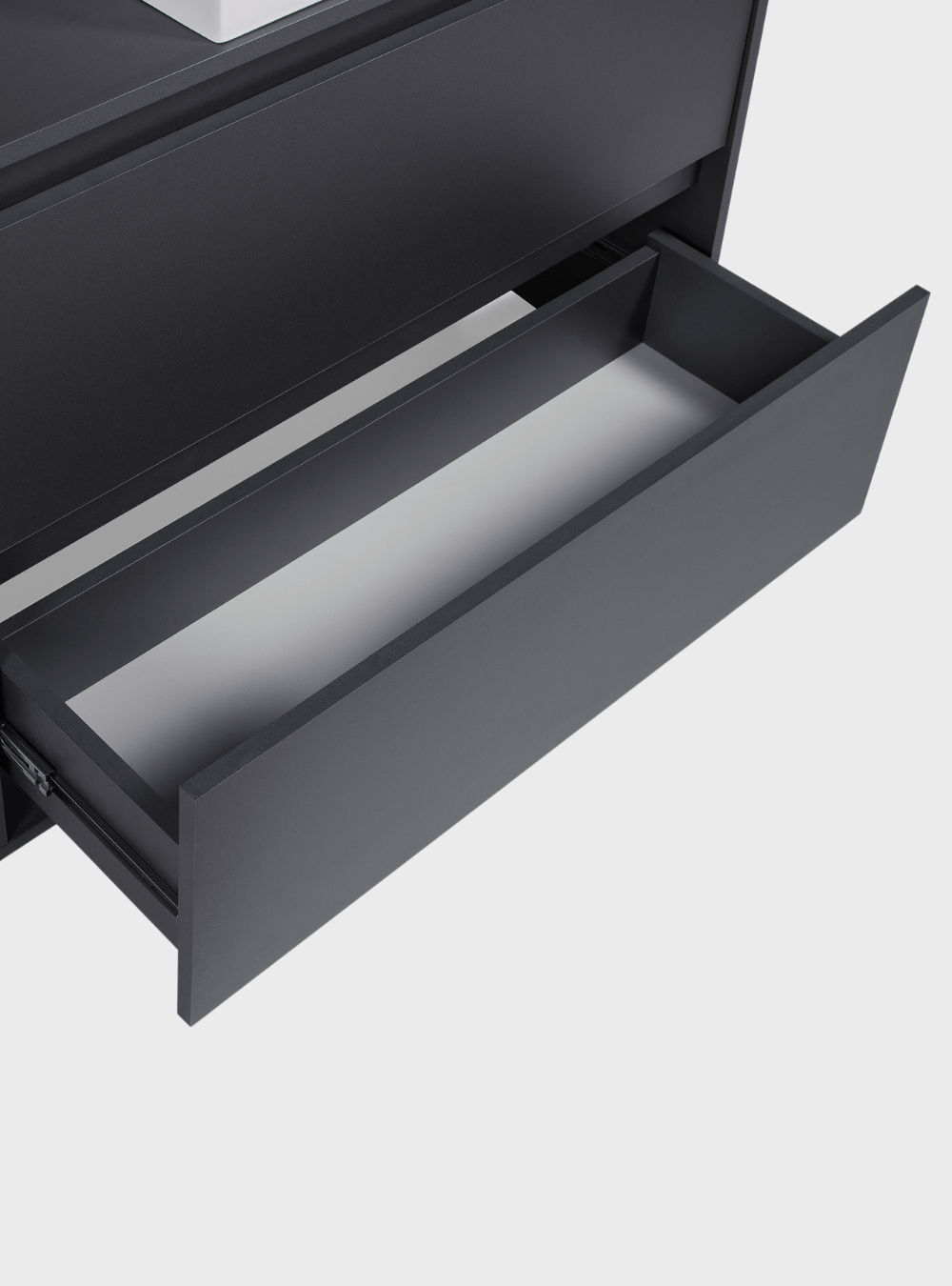 On Móveis Conjuntos de móveis para banheiro Gabinete para Banheiro com Cuba 80cm Mdf Grafite Dubai - On Móveis