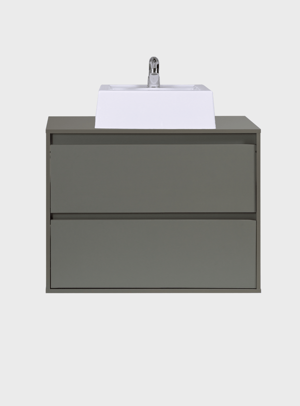 On Móveis Conjuntos de móveis para banheiro Gabinete para Banheiro com Cuba 80cm Mdf Verde Dubai - On Móveis