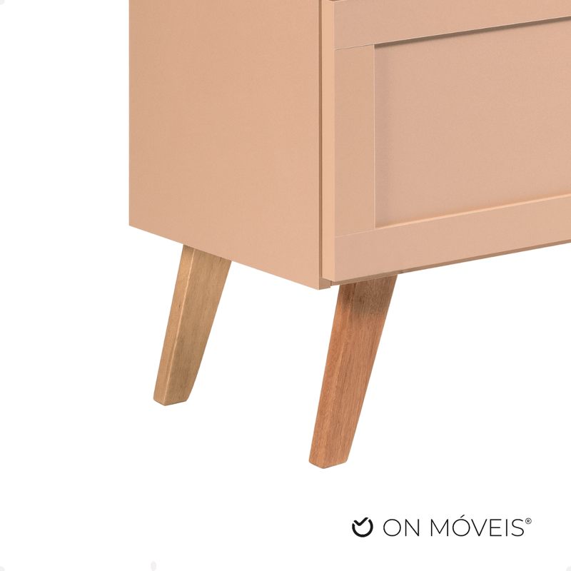 On Móveis Conjuntos de móveis para banheiro Gabinete para Banheiro com Cuba 80cm Retro Mdf Salmao Milano - On Móveis