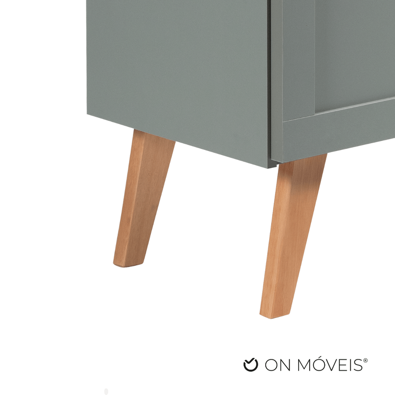 On Móveis Conjuntos de móveis para banheiro Gabinete para Banheiro com Cuba 80cm Retro Mdf Verde Milano - On Móveis