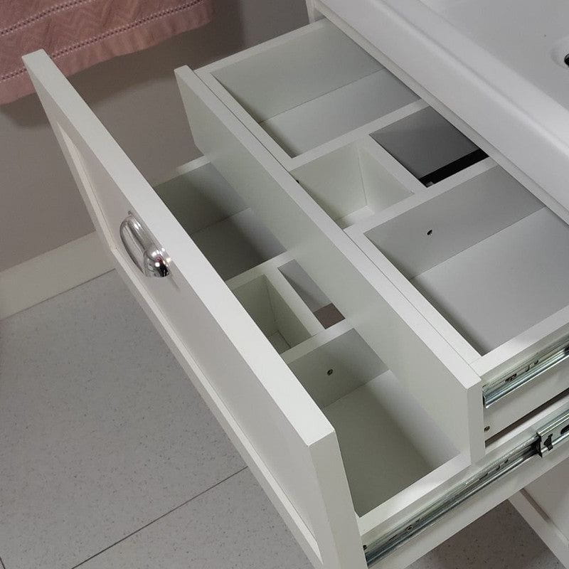 On Móveis Conjuntos de móveis para banheiro Gabinete para Banheiro com Cuba e Espelheira 80cm Retro Mdf Branco Milano - On Móveis