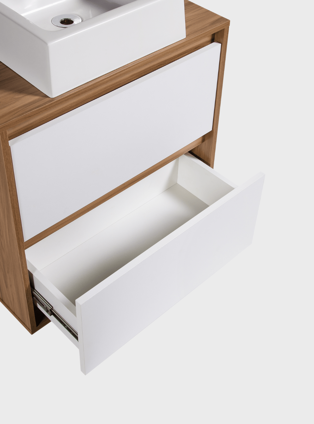 On Móveis Conjuntos de móveis para banheiro Gabinete para Banheiro com Cuba e Espelho 60cm Mdf Freijo Dubai - On Móveis